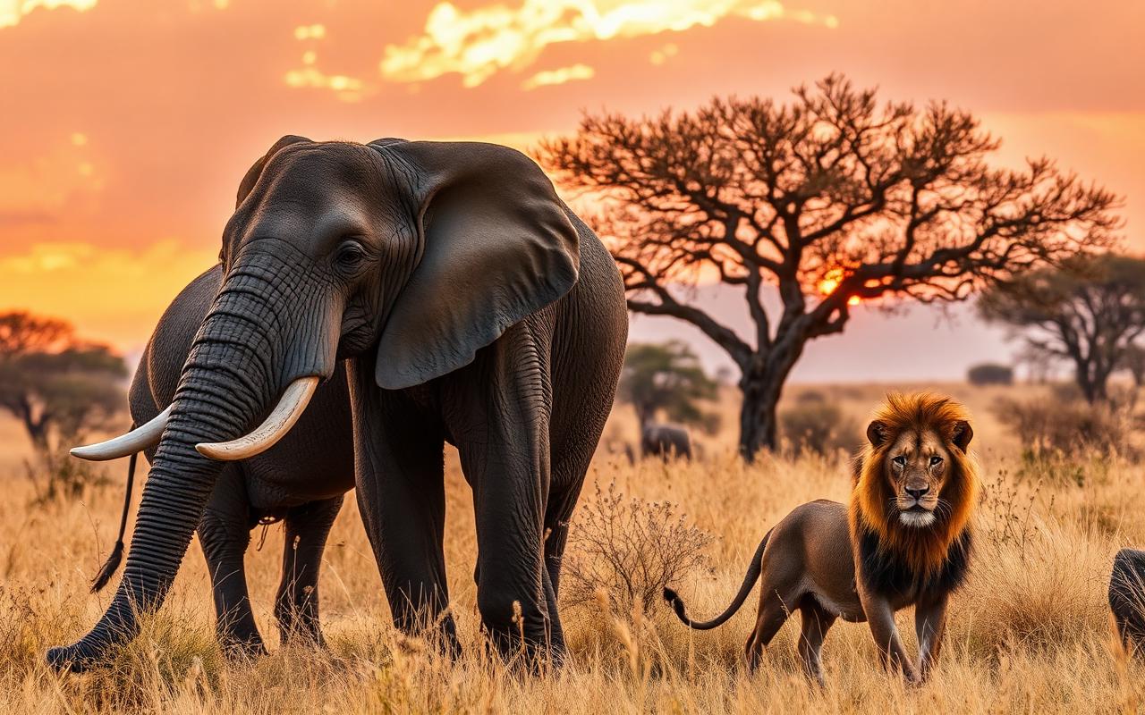 Sunrise on the Kruger savannah